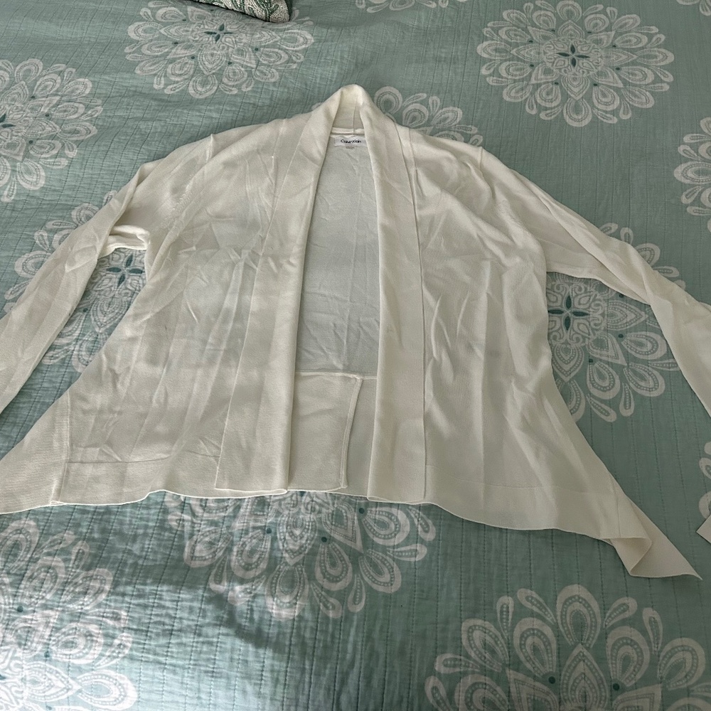 White cardigan